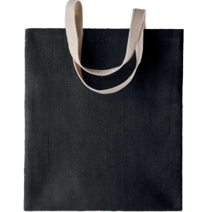 KIMOOD Uniszex táska Kimood KI0226 100% natural Yarn Dyed Jute Bag -Egy méret, Black/Black