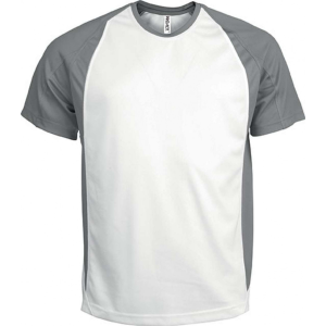 PROACT Férfi póló Proact PA467 Two-Tone Short-Sleeved T-Shirt -XL, White/Fine Grey