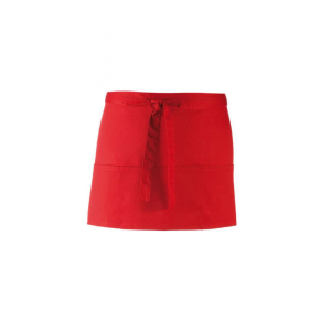 Premier Uniszex kötény Premier PR155 Colours Collection’ Three pocket Apron -Egy méret, Red