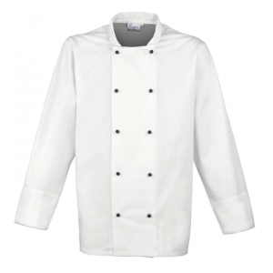 Premier Uniszex kabát Premier PR661 ‘Cuisine&#039; Long Sleeve Chef’S Jacket -S, White