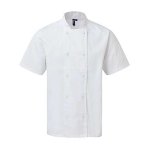 Premier Uniszex kabát Premier PR902 Chef&#039;S Coolchecker Short Sleeve Jacket -XL, White
