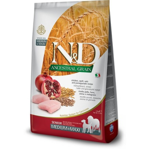  N&D Dog Senior Medium & Maxi Chicken & Pomegranate Low Grain 12 kg