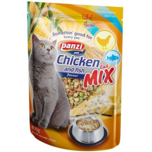 Panzi Cat-Mix halas, csirkés és zöldséges száraztáp cicáknak 400 g