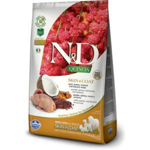  N&D Dog Grain Free Quinoa Skin & Coat Quail – Bőr- és szőrproblémákra - 800 g
