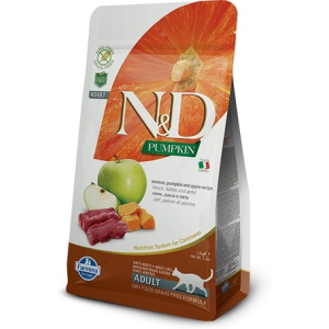  N&D Cat Grain Free szarvashússal, sütőtökkel és almával 300 g