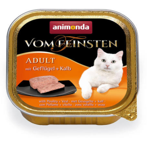 Animonda Vom Feinsten Adult – Szányas- és borjúhúsos macskaeledel (16 x 100 g)