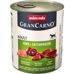 Animonda GranCarno Adult kacsaszíves és marhahúsos konzerv (6 x 400 g)