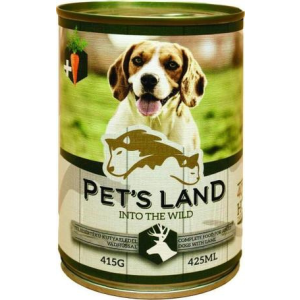PET'S LAND Dog konzerv vadhússal és répával (24 x 415 g) 9.96 kg