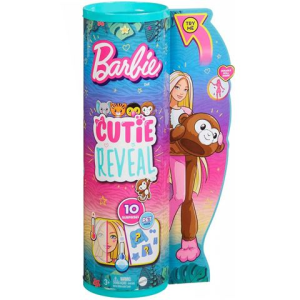 Mattel Barbie Cutie Reveal: Majmocska meglepetés baba (4.sorozat) (HKR01) (HKR01)