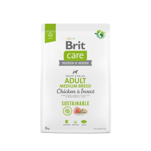 Brit Care Dog Sustainable Insect Adult Medium Breed 3 kg