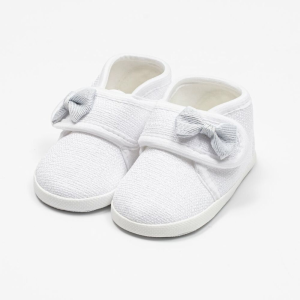 NEW BABY Baba cipők masnival New Baby fehér 3-6 h