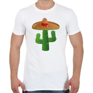 PRINTFASHION Kaktusz-sombrero - Férfi póló - Fehér