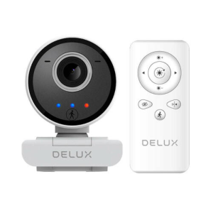 DELUX Intelligens webkamera mozgáskövető funkcióval és beépített mikrofonnal Delux DC07 (fehér) 2MP 1920x1080p