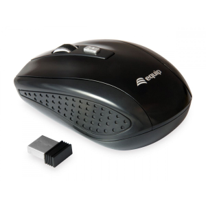 Equip Optical Wireless 4-Button Travel Mouse Black