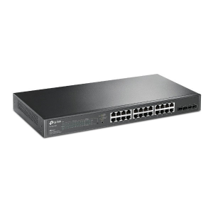 TP-Link Switch 24x1000Mbps (24xPOE) + 4xGigabit SFP, Menedzselhető, TL-SG2428P