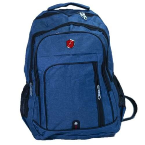  Nagyméretű hátizsák, iskolatáska, 4 cipzáras rekesz, kék