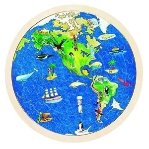 Goki Kétoldalas kör világ puzzle - GK57666