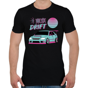 PRINTFASHION Tokyo drift - Férfi póló - Fekete