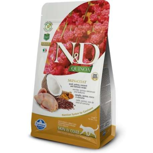 N&D N&amp;D Cat Grain Free Quinoa Skin &amp; Coat Quail – Bőr- és szőrproblémákra – 300 g