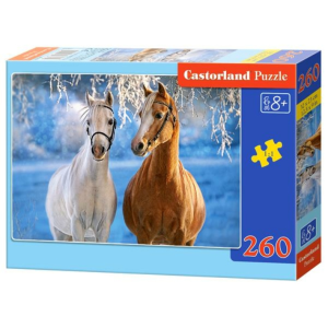 Castorland 260 db-os puzzle - Lovak télen (B-27378)
