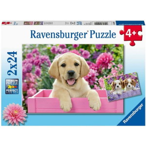 Ravensburger 2 x 24 db-os puzzle - Szőrös barátok (05029)