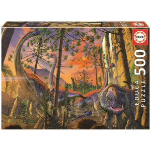 Educa 500 db-os puzzle - Kíváncsi Dinoszauruszok (19001)
