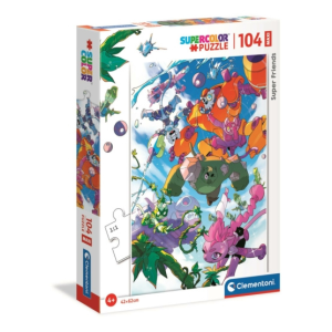 Clementoni 104 db-os Szuper Színes Maxi puzzle - Super Friends (23754)