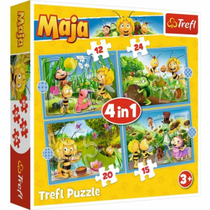 Trefl 4 az 1-ben puzzle (12,15,20,24 db-os) - Maja a méhecske (34356)