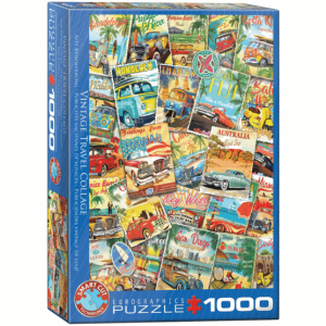 Eurographics 1000 db-os puzzle - Vintage Travel Collage (6000-5628)