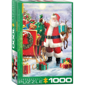 Eurographics 1000 db-os puzzle - Santa with Sled by Simon Tread (6000-5639)