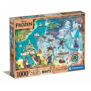 Clementoni 1000 db-os puzzle - Disney Jégvarázs Történet Térkép (39666)