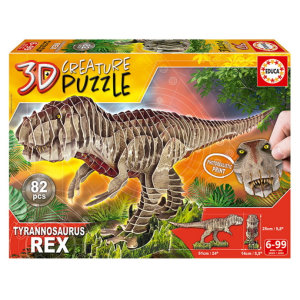 Educa 82 db-os 3D Creature puzzle - Tyrannosaurus Rex (19182)