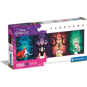 Clementoni 1000 db-os Panoráma puzzle - Disney Princess - Hercegnők és a gonoszok (39722)