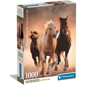 Clementoni 1000 db-os Compact puzzle - Vágtázó lovak (39771)
