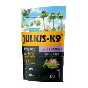 JULIUS-K9 PETFOOD JULIUS-K9 Utility Dog Hypoallergenic Lamb,herbals Puppy (bárány,gyógynövény) száraztáp - Kölyök kutyák részére (340g)