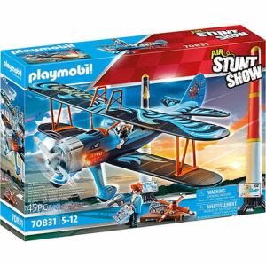 Playmobil Air Stuntshow – „Főnix” kétfedelű repülő hanggal (70831)