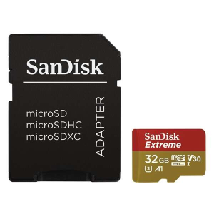 Sandisk 173420 MicroSDHC Extreme kártya 32GB, 90MB/sec. CL10, UHS-I, V30, A1