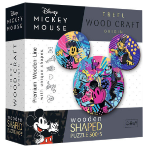 Trefl Wood Craft: Mickey egér 500+5 db-os fa puzzle – Trefl