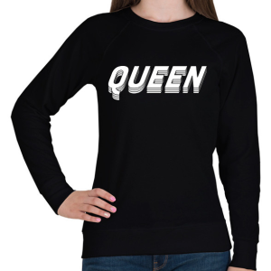 PRINTFASHION 3D queen - Női pulóver - Fekete