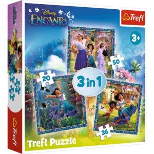 Trefl 3 az 1-ben puzzle (20,36,50 db-os) - Encanto (34866)