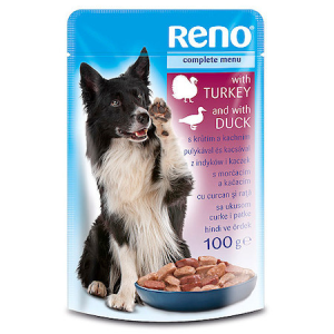 Reno Alutasakos teljes értékű kutyaeledel pulykával és kacsával 100 g