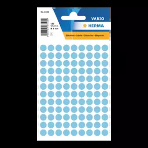 HERMA 8 mm x 8 mm Papír Íves etikett címke Világoskék ( 5 ív/doboz )
