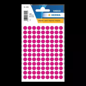 HERMA 8 mm x 8 mm Papír Íves etikett címke Rózsaszín ( 5 ív/doboz )