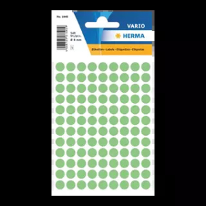 HERMA 8 mm x 8 mm Papír Íves etikett címke Világoszöld ( 5 ív/doboz )