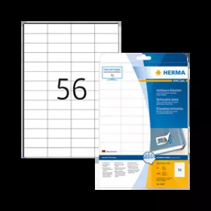 HERMA 52.5 mm x 21.2 mm Papír Íves etikett címke Fehér ( 25 ív/doboz )