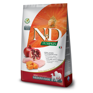 N&amp;D N&D Grain Free csirke és gránátalma sütőtökkel Adult Medium/Maxi 2,5 Kg