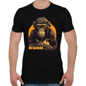 PRINTFASHION Csimpánz és az alma - Férfi póló - Fekete