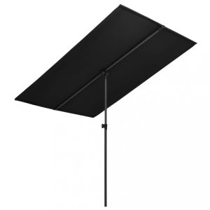 vidaXL fekete kültéri napernyő alumíniumrúddal 180 x 130 cm