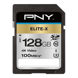 PNY MICRO SD ELITE-X XC 128GB SDXC CLASS 10 UHS-I U3 100 MB/S (P-SD128U3100EX-GE)