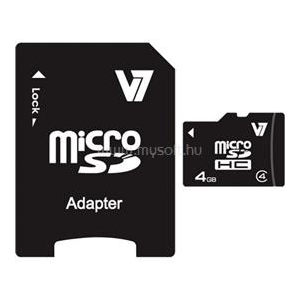 V7 MICROSDHC CARD 4GB CL4 INCL SD ADAPTER RETAIL (VAMSDH4GCL4R-2E)